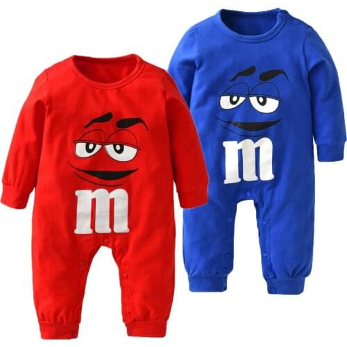 Cotton Newborn Baby Romper Lovely Printed Jumpsuit Infant Toddler Clothes Long Sleeve Pullover Casual Baby Boys Girls Home Wear