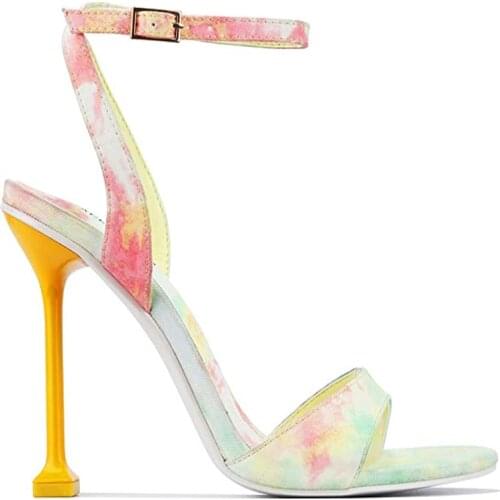 Summer 2021 Ankle Strap Women Gladiator Sandals Shoes Sexy High Heels Sandals Summer Party Dress Shoes Buckles Pumps