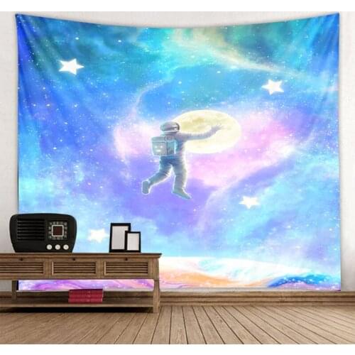 Nordic astronaut tapestry bohemian hippie wall decoration tapestry art style blanket curtains hanging in the bedroom at home