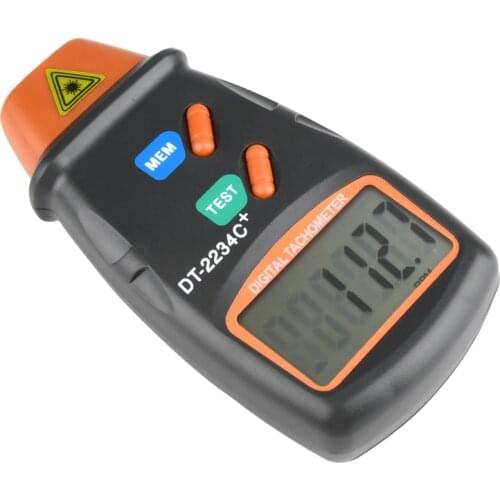 Dropshipping DT2234C+ Laser Tachometer RPM Meter Non-Contact Motor Lathe Speed Gauge Revolution Spin