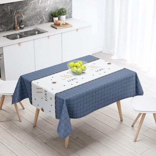 PVC No-Wash Tablecloth Rectangula Tablecloth Waterproof Oilproof Kitchen Dining Table Colth Cover Mat Wedding Table Cover