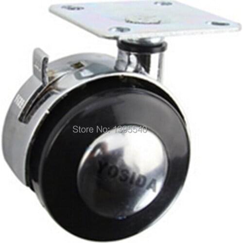 New 2'' Plate Office Furniture Castors Universal wheels Computer Desk Chair Swivel Casters Metal Wheel Revolving Pulley