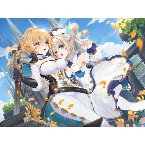 Self-adhesive Wall Stickers Game Genshin Impact Wall Art Nordic Posters and Prints Wall Pictures for Living Room Decoration