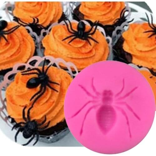 Halloween Spider Silicone Mold Fondant Cake Decorating Tools Clay Molds DIY Craft Cupcake Chocolate Candy Mould Kitchen Gadget