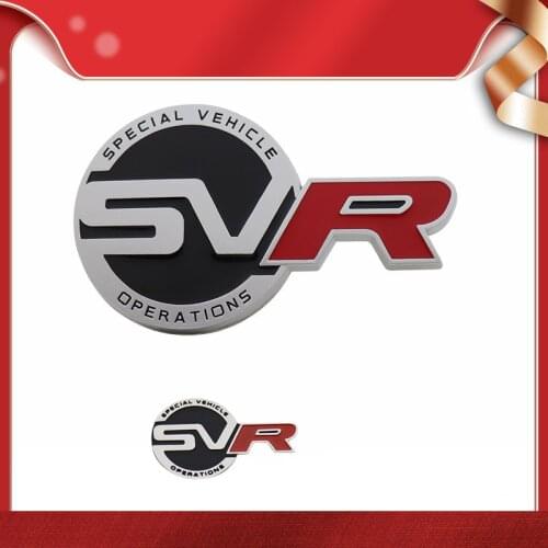 3D SVR Sports for Range Rover Sport Evoque Discovery 3 4 5 car Hood Fender trunk Rear Bonnet steering wheel Emblem Badge Sticker