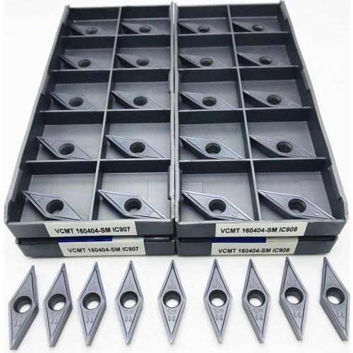 Lathe tool VCMT160404 SM IC907 IC908 external metal carbide lathe milling cutter CNC lathe parts tool VCMT 160404 turning tool