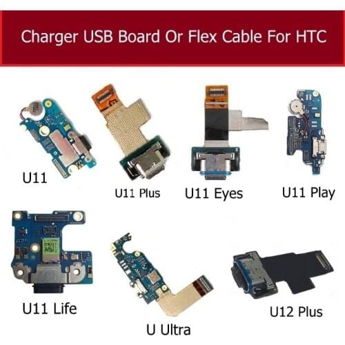 Vibrator&USB Charging Port Board For HTC U ultra u11 eyes life PLAY plus u12 play PLUS Charger Dock Connector Board Flex Cable