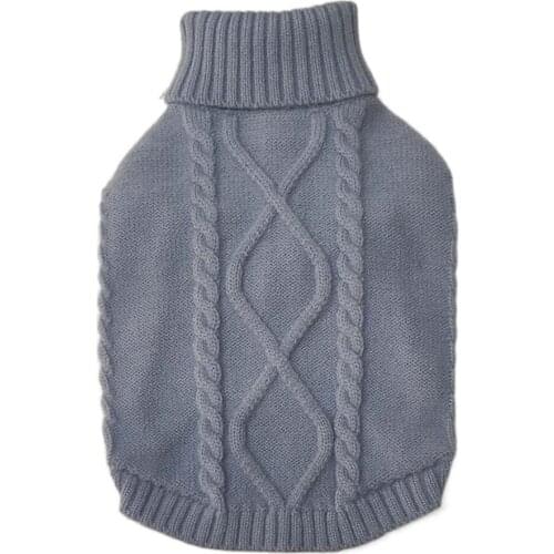 A Classic Pure Color Dog Sweater Winter Warm Knitted Puppy Clothes for Dogs Chihuahua Ropa Perro French Bulldog