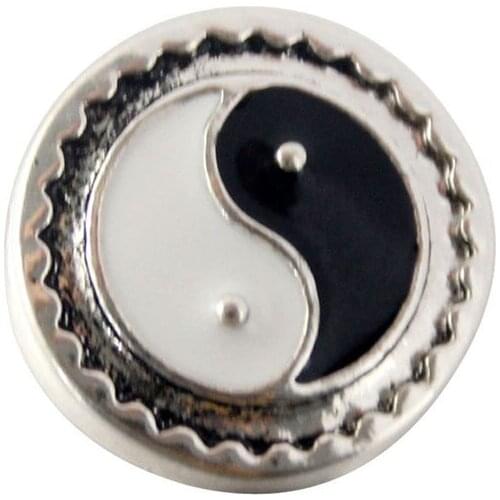 1 PC Snap Button Metal Enamel Tai ji Chinese Style Diy Jewelry Accessories Fashion New Arrival 2x2cm MB18-21