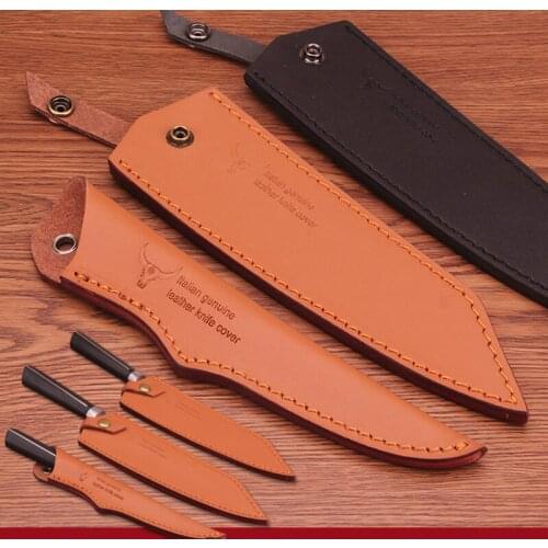 10pcs Fixed Blade Straight Knife Holder Outdoor Tool Belt Loop Hunt EDC Multi Holster Carry Sheath Leather Scabbard Pouch Bag