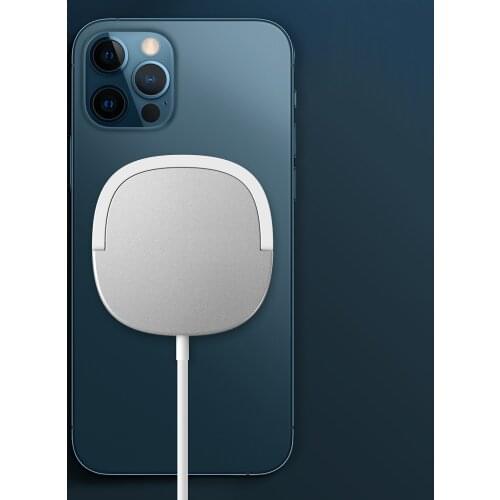 15W Magnetic Wireless Charger for iPhone 12 USB-C Interface Input Mobile Phone Charger With Ring Buckle