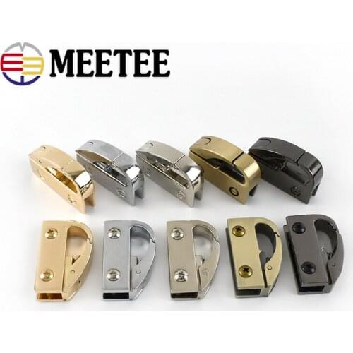 2/4pcs Meetee Metal Clip Buckles Handbag Cap Clasp Screw Bag Side Handles Chain Hook Connector Bags Hanger Hardware Accessories