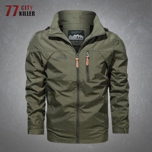 Quick Dry Military Jacket Men Loose Breathable Hooded Casual Overcoats Male Commute Combat Wear-resistant Tactical Mens Jackets