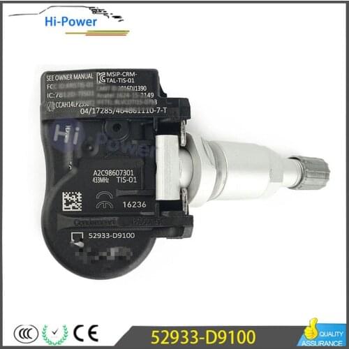 52933D9100 52933-D9100 52934D9100 TPMS Tire Pressure Monitor Sensor for Kia Sportage QL 2016 K7 2016 CADENZA 433MHZ