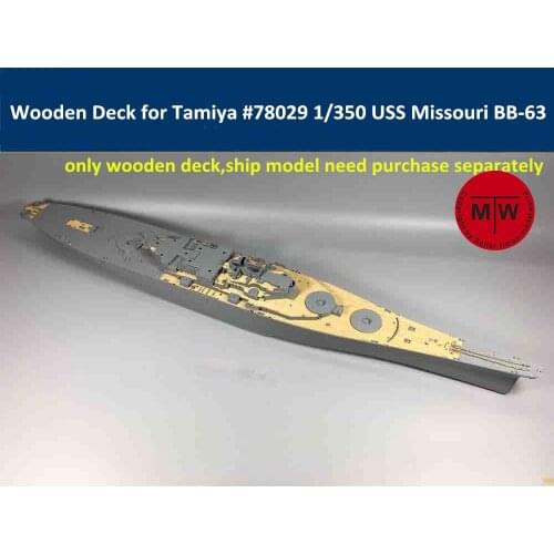 1/350 Scale Wooden Deck for Tamiya 78029 USS Missouri BB-63 Circa 1991 Ship Model CY350009