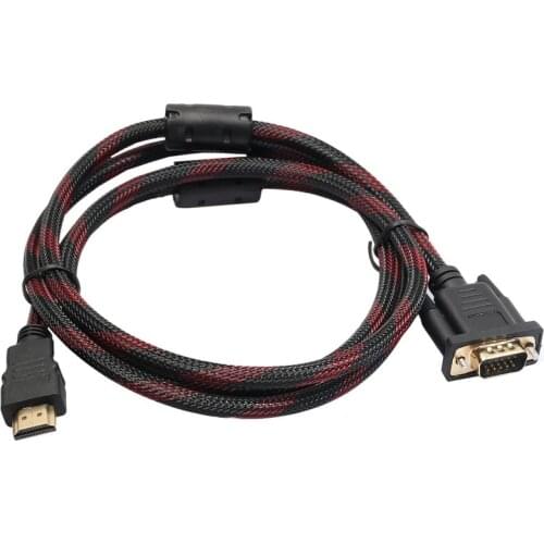 Full HD 1080P HDMI-compatible Male To 15 Pin VGA Connector Adapter Converter Cable for HDTV