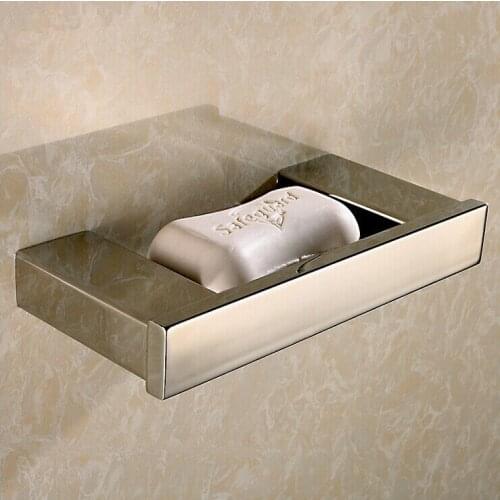 Sus304 stainless steel cosmetic frame soap holder light square Bathroom soap basket bathroom accessories