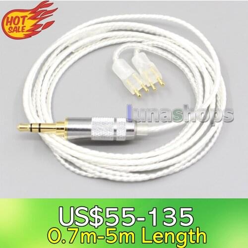 LN006648 Hi-Res Silver Plated 7N OCC Earphone Cable For Fitear To Go! 334 private c435 mh334 Jaben 111(F111) MH333 223 22