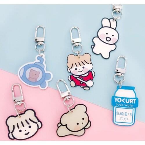 Bear Keychain Backpack Pendant AirPods Headset Protecting Cover Cute Pendant