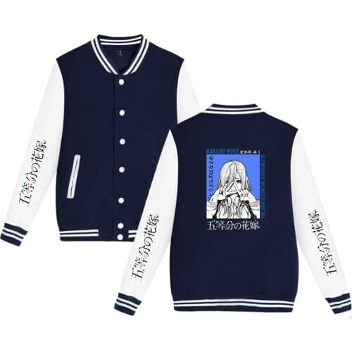 Fashion The Quintessential Quintuplets mens womens baseball uniform spring autumn jacket childrens anime jacket sweatshirt