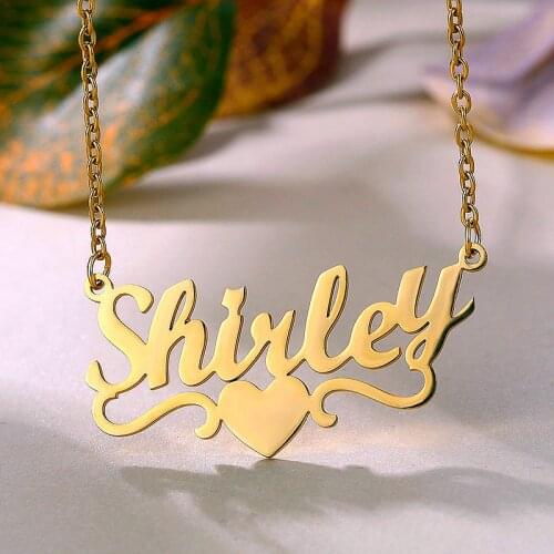 Stainless Steel Choker Custom Name Necklace Personalized Jewelry Handmade Nameplate Pendant Necklaces Women Best Friend Gifts