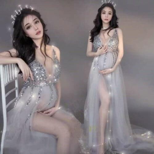 Maternity dresses for photographic studio pregnancy dress photography art theme perspective Queen photo costume women dresses