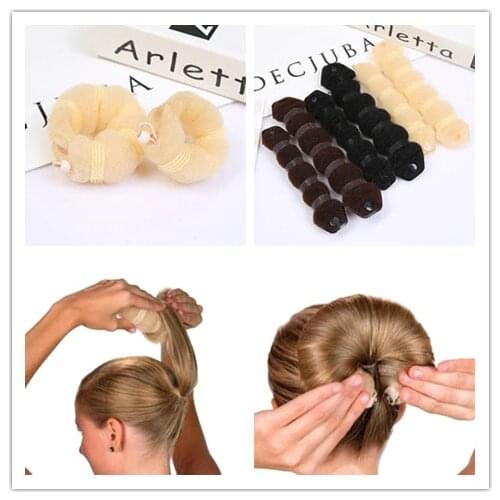 1Pcs Women Hair Styling Former Magic Sponge Bun Maker Donut Ring Shaper Foam Braider Tool For Girls DIY Hair Style
