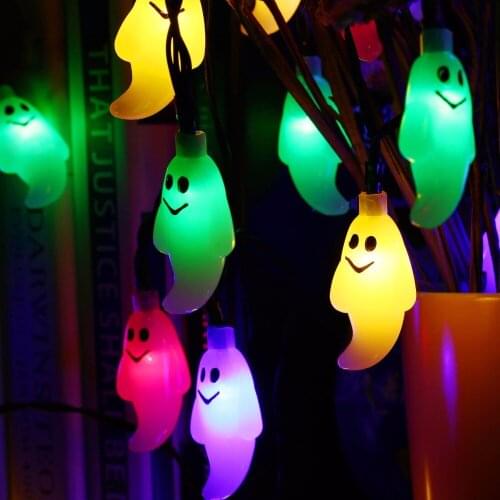 New Arrive 20 Led Ghost Solar String Lights Outdoor Solar String Waterproof Solar Power For Garden Patio Yard Christmas Parties