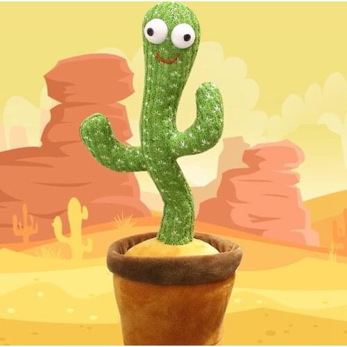 32CM Dancing Cactus Toy Electronic Shake Dancing Toy With The Dong Plush Cute Dancing Cactus Early Childhood Education Toy