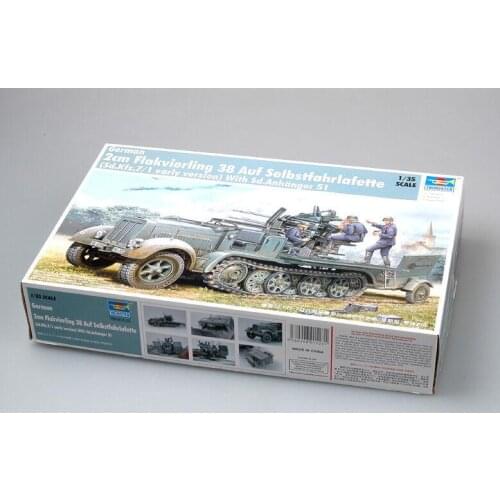 Trumpeter 01523 1/35 Flakvierling 38 Sd.Kfz.7/1 Early Version Model Kit