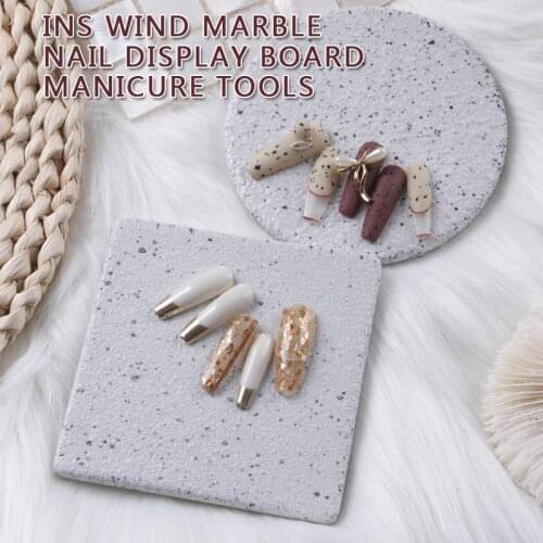 TSZS 1Pcs/Lot Japanese New Design Nail Art Marble Display Nail Plate Manicure Showing Tool