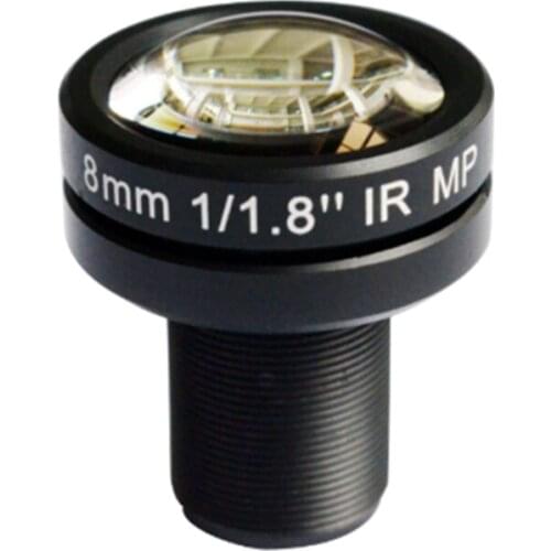 8mm 1/1.8" F1.8 8.0mm m12 low distortion rectilinear board fisheye lens for cctv camera