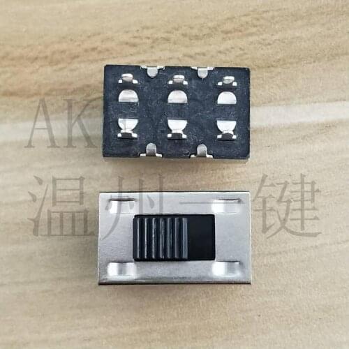 10PCS SS-22H01 Slide Switch 2 Position Vertical Double Row 6 Pin Big Current Slide Contact