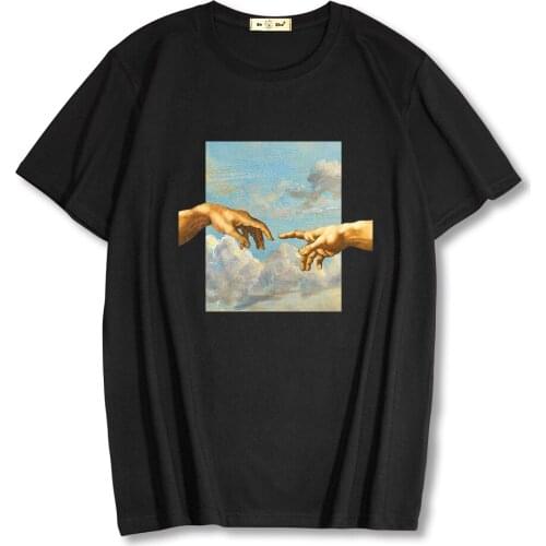 2021 Summer New Men T-shirts Creation of Adam 100% Cotton T Shirt Unisex Casual Short Sleeve T-shirt High Quality Man Clothing