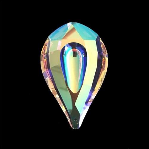 5pcs-10pcs AB Color 76mm Crystal Glass Prism Hanging Chandelier Pendants Crystal Chandelier Parts For Home Christmas Decor