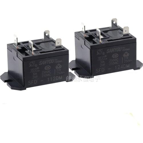 5PCS/Lot SFD-112DM/SFD-124DM 12V/24V 30A/250VAC 4Pin Relay
