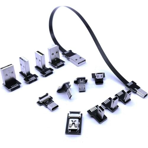 5CM-100CM FPV Monitor Standard USB MINI Super Flache flexible FPC Lade Kabel 90 Grad USB Micro USB Band Kabel