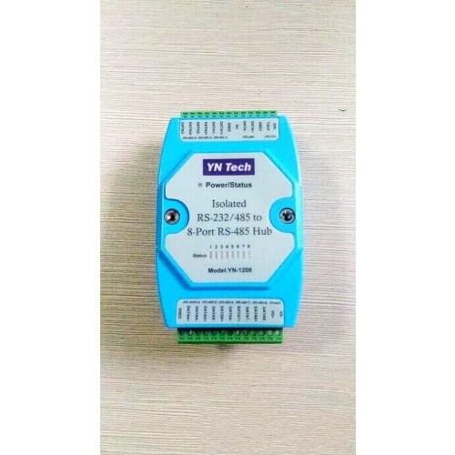 Free Shipping Industrial RS232/RS485 to 8 Port RS485 Ethernet Hub Splitter Isolated ADAM Module