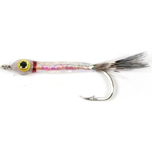 Bimoo 6PCS 6# #8 Small Minnow Fly Trout Fly Fishing Flies Artificial Bait