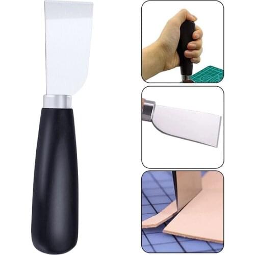 Wooden Handle Easy Trimming & Edge Skiving Leathercraft Craft Tool for Leather Skiving Knife, Leather Cutting Knife Tools