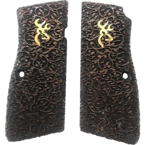 Belgium Browning Hp 14'lü Metal Browning Logo Custom Series Laser Cutting Wooden Grip Mod59