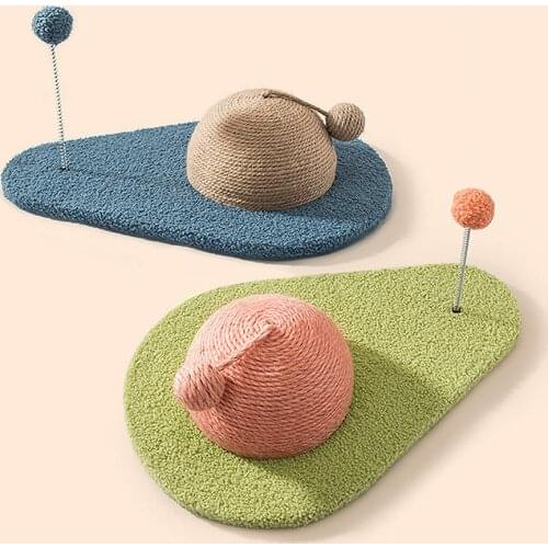 Cat Scratching Post Avocado Scratcher Scratch Pad Toy Natural Sisal Rope Cat Climbing Frame Furniture for Kittens Kitty Activity
