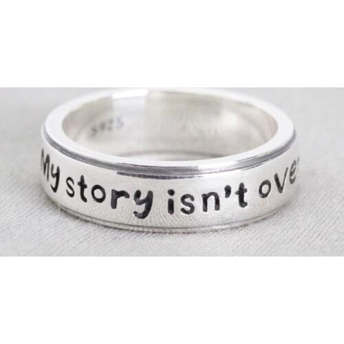My story isn't over yet Semicolon Rings with black box YLQ0515