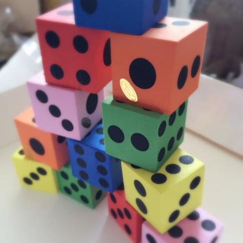 Foam Dice Set - 24 Pack of Assorted Colorful Big Square Blocks - Perfect for building Blocks, Educational Toys, Math Teaching