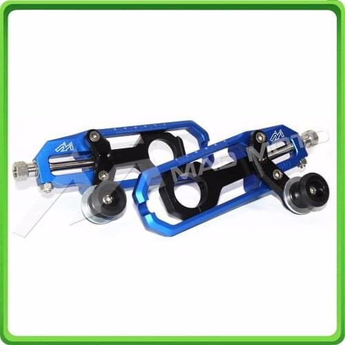 Motorcycle Chain Tensioner Adjuster with spool fit for Suzuki GSXR 600 GSX-R 750 2011 2012 2013 2014 2015 2016 Blue & Black