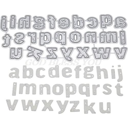 Lowercase Letters Alphabet Metal Cutting Dies Stencil DIY Scrapbooking Album Stamp Paper Card Embossing Craft Decor Drop Ship