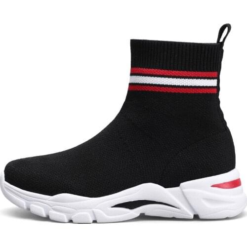 2020 new autumn baby shoes socks childrens sports boys' elastic knitting middle and big childrens fashion girls' shoes