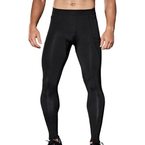 Solid Color High Elastic Compression Pants Bottoms Skinny Quick Drying Training Trousers Male Clothing