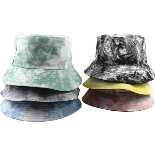 New Fashion Unisex Luxury Unisex Ink Painting Bucket Hats For Women Men Tie-Dye Print Outdoor Summer Fisherman Cap Chapeau Femme
