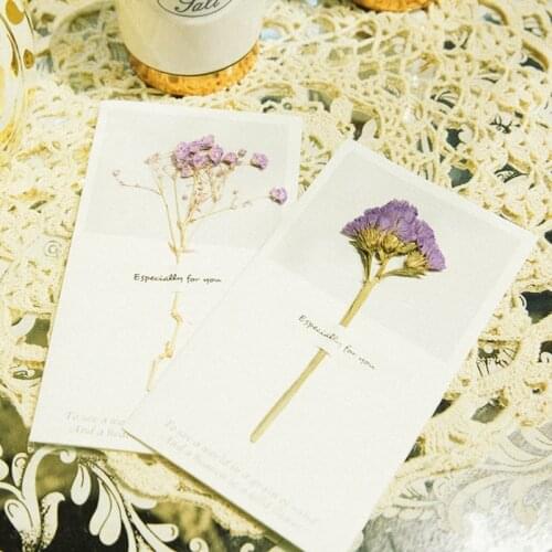 50pcs Gypsophila Greeting Card Business Wholesale Gift Message Blessing Wenjv Bouquet Wedding Invitation Envelope 9X16cm